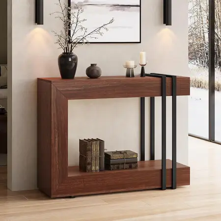 42.5 Inches Console Table Behind Couch Wood Sofa Tables